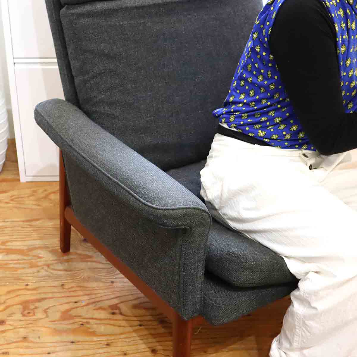 フランス&サン / France&Son Model 218 ジュピターチェア イージーチェア ハイバックチェア フィン・ユール 中古