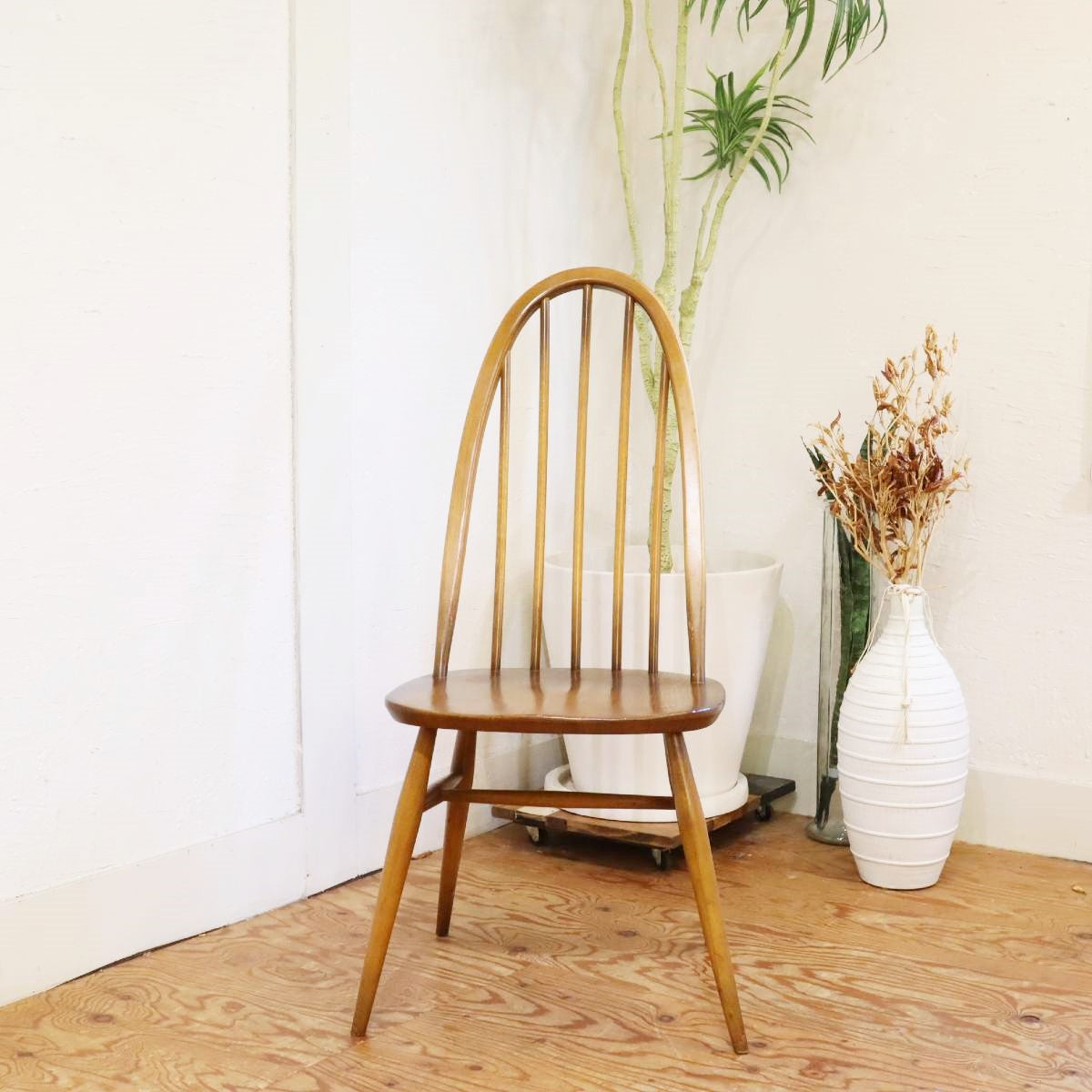 アーコール / ERCOL クエーカーチェア ヴィンテージ 1980年製 ダイニングチェア ハイバックチェア