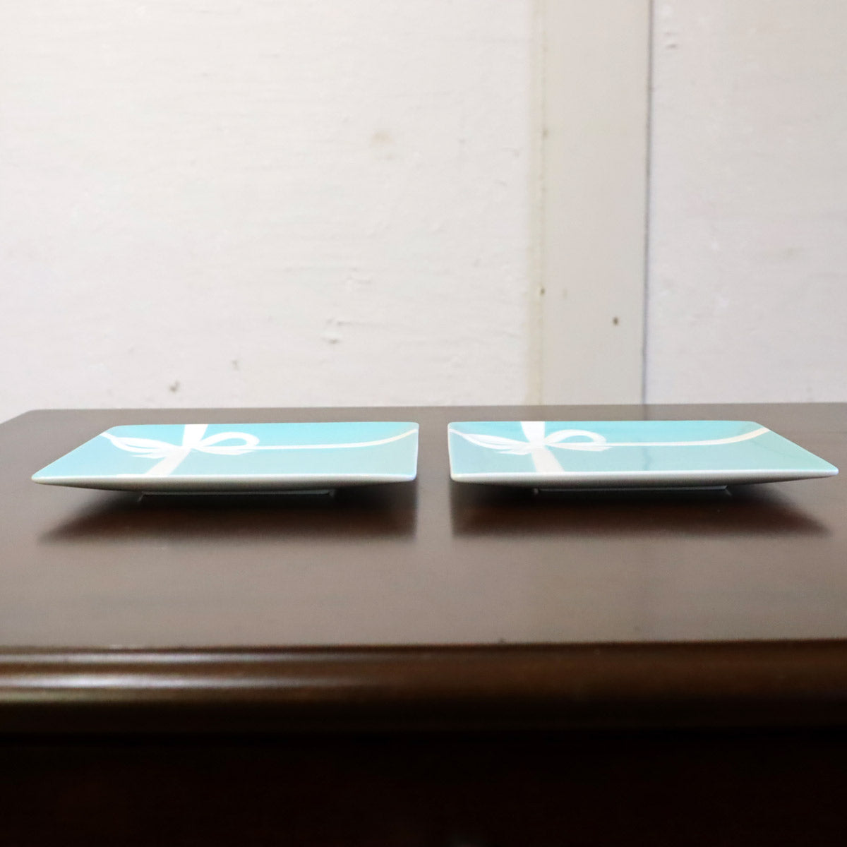 ティファニー / TIFFANY & Co ブルーボウ デザートプレート2枚Set 洋食器 未使用品