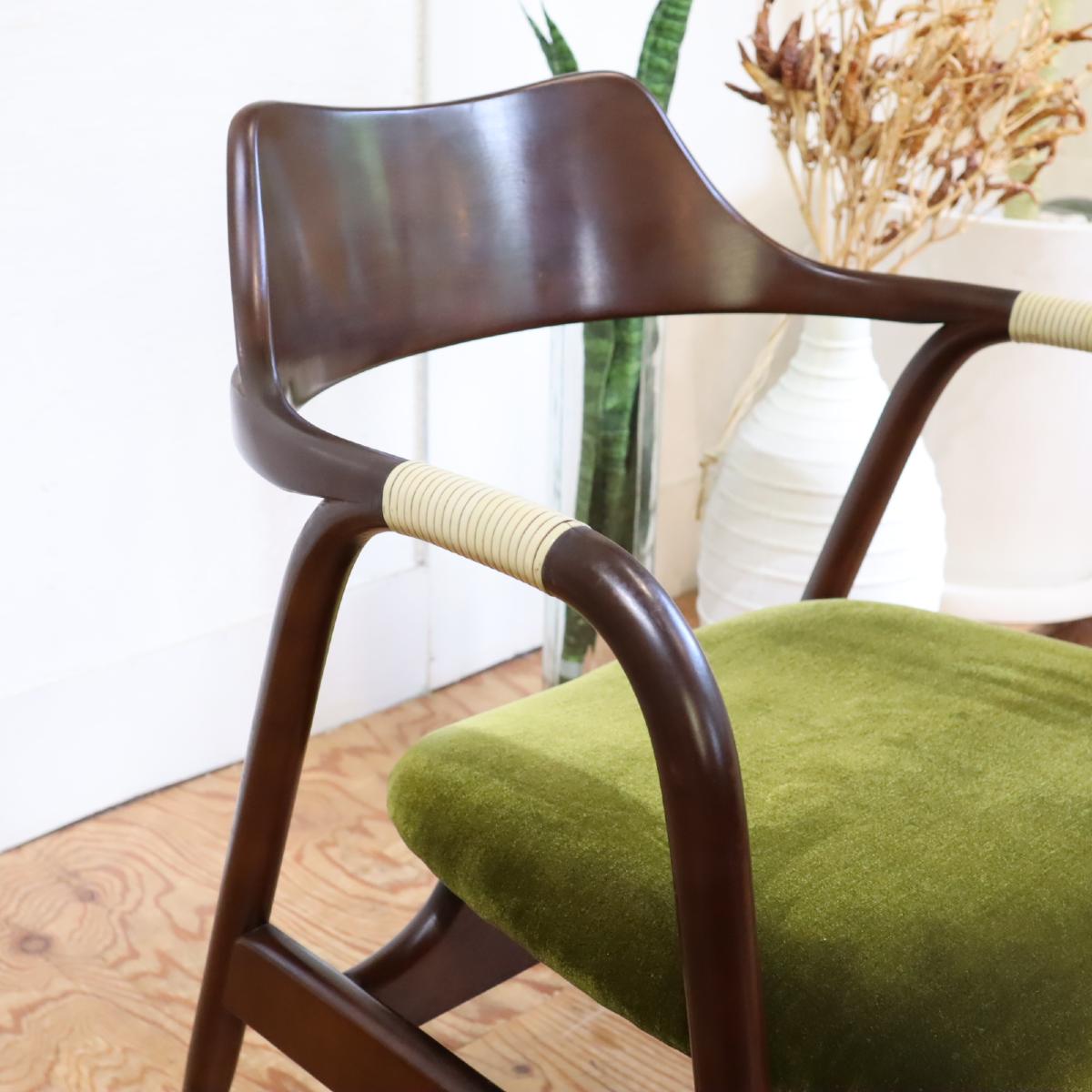 飛騨産業 アイガー / EIGER チェア アームチェア グリーン【1】キツツキ ヴィンテージ