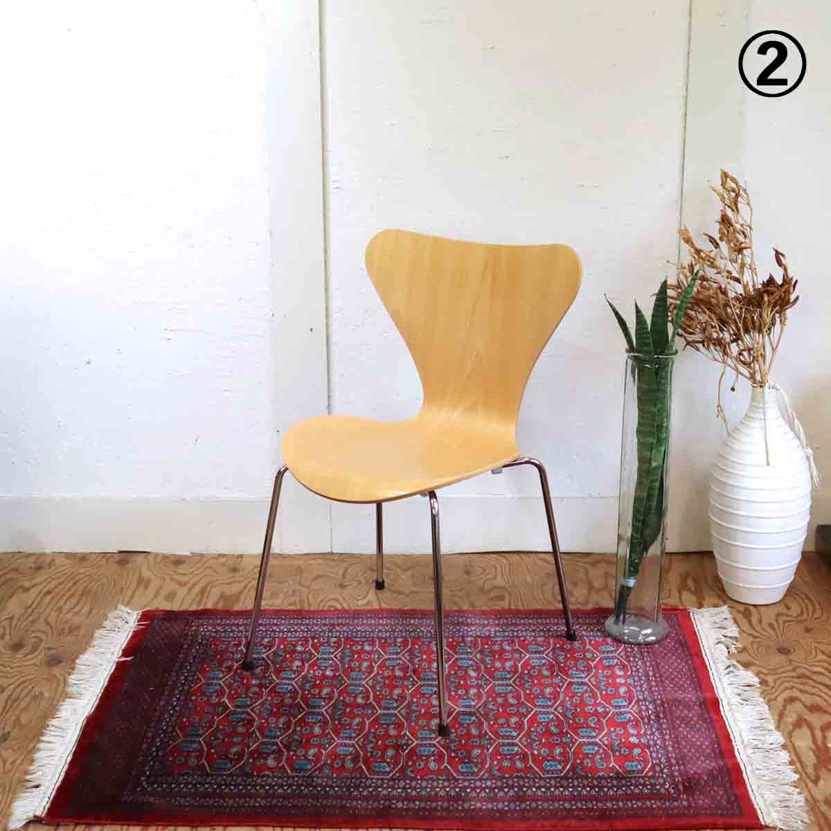 フリッツ・ハンセン / FRITZ HANSEN セブンチェア【板目】アルネ・ヤコブセン ビーチ 住宅展示場展示品