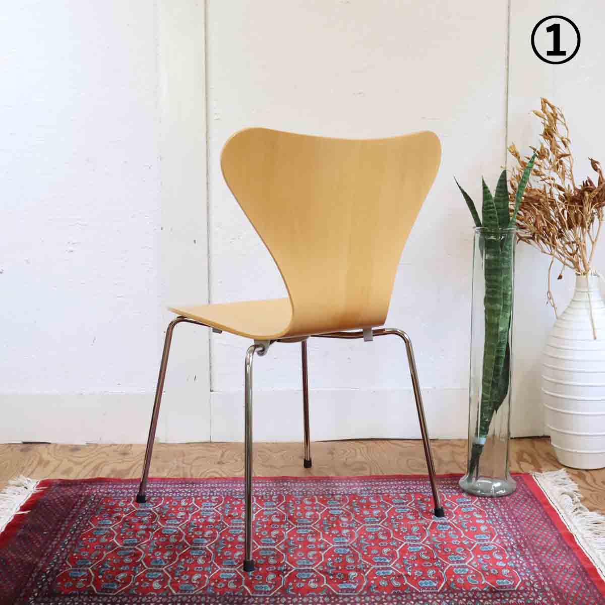 フリッツ・ハンセン / FRITZ HANSEN セブンチェア【板目】アルネ・ヤコブセン ビーチ 住宅展示場展示品