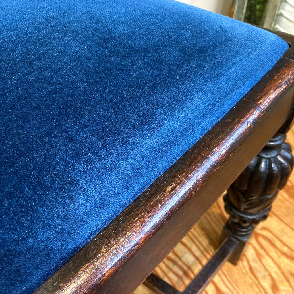 英国アンティーク ダイニングチェア オーク ブルー