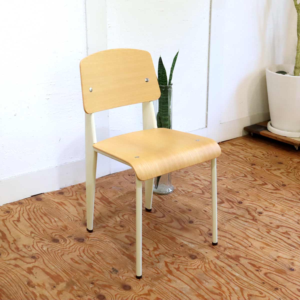 ヴィトラ / Vitra スタンダード / Standard チェア ジャン・プルーヴェ / Jean Prouve ナチュラルオーク エクリュ 中古
