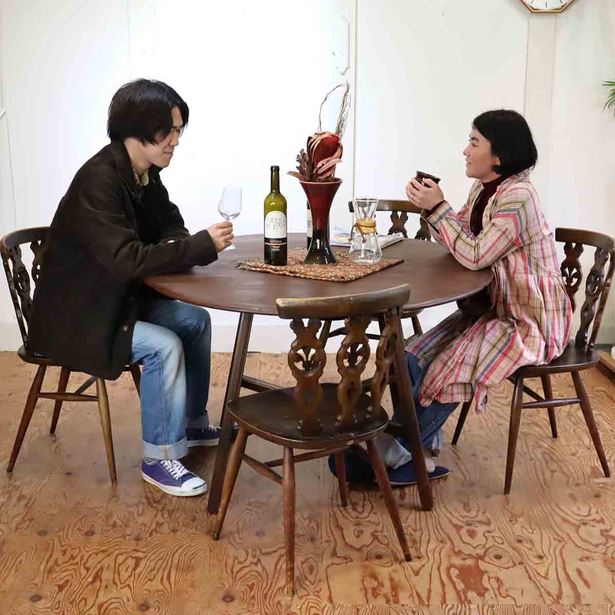 アーコール / ERCOL シスルバックチェア 【4】 ダイニングチェア アンティーク