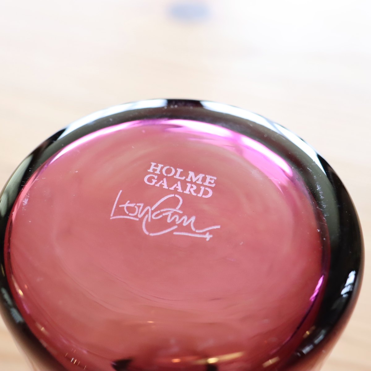 ホルムガード / Holmegaard フローラ パープル フラワーベース H12 花器 花瓶 中古