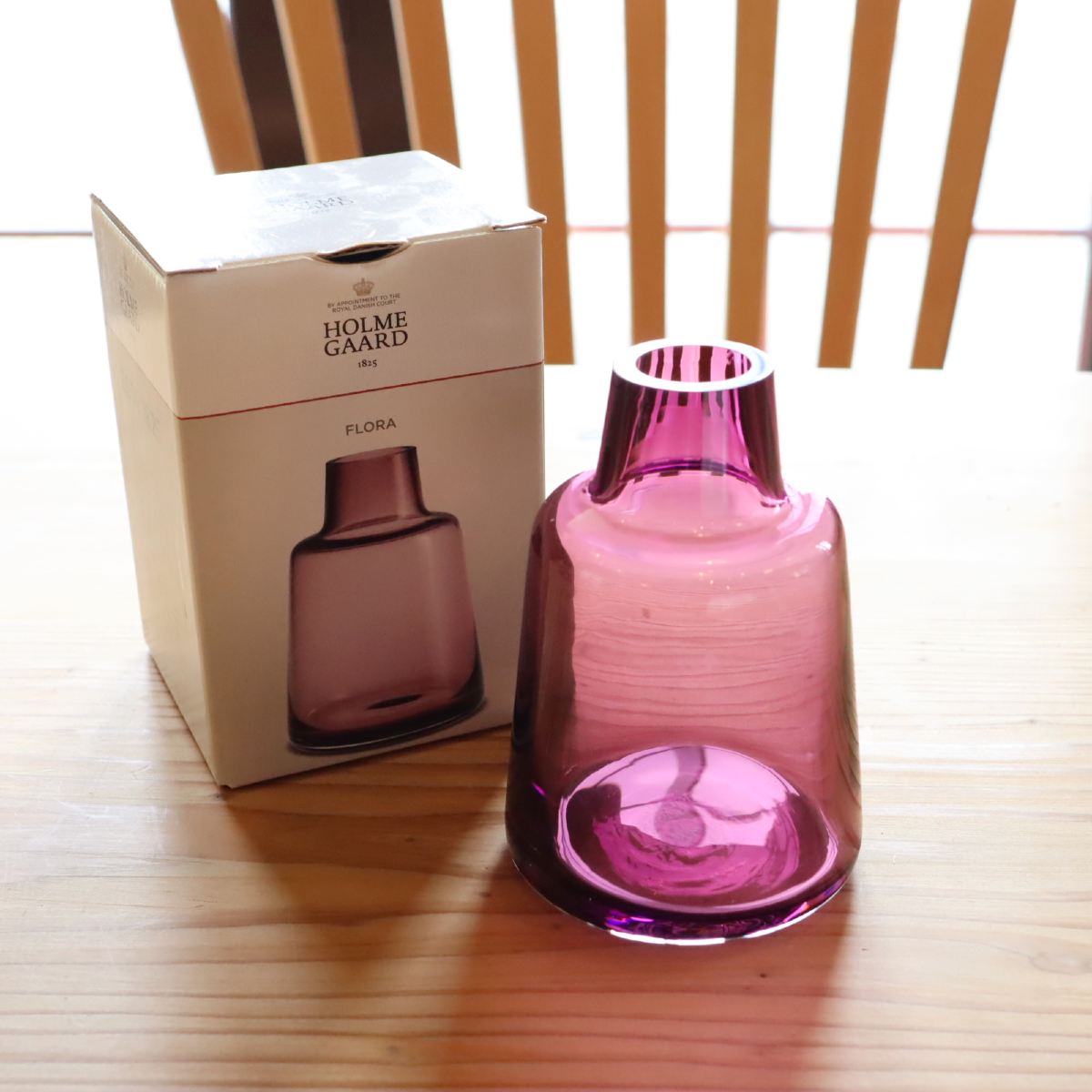 ホルムガード / Holmegaard フローラ パープル フラワーベース H12 花器 花瓶 中古
