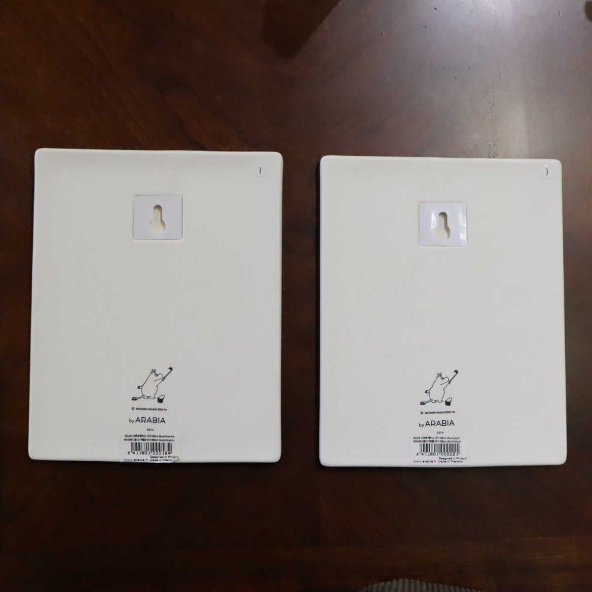 アラビア / ARABIA ムーミン陶板 パパ&ママ2点Set ムーミンデコツリー   MOOMIN DECO TREE 中古