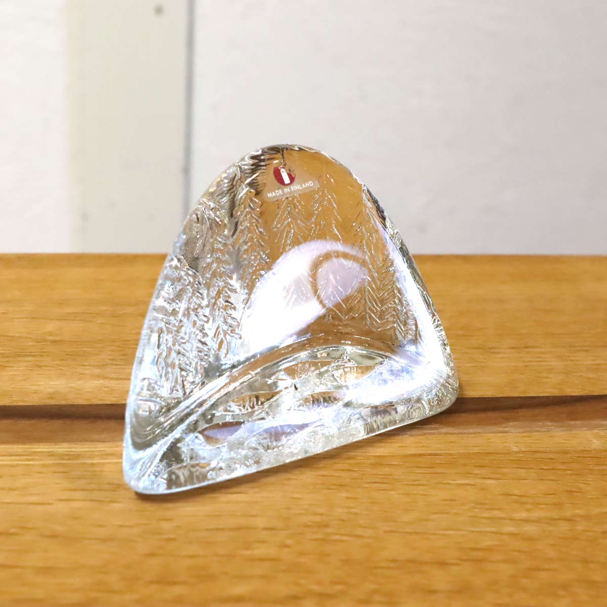 イッタラ / iittala  ヴァルト・コッコ ガラスペーパーウェイト 魚ともみの木のモチーフ ヴィンテージ