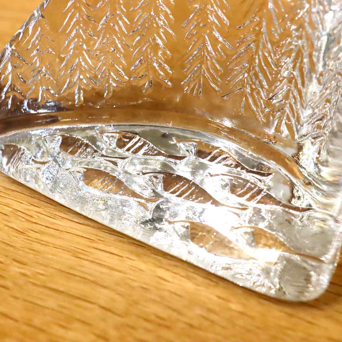 イッタラ / iittala  ヴァルト・コッコ ガラスペーパーウェイト 魚ともみの木のモチーフ ヴィンテージ