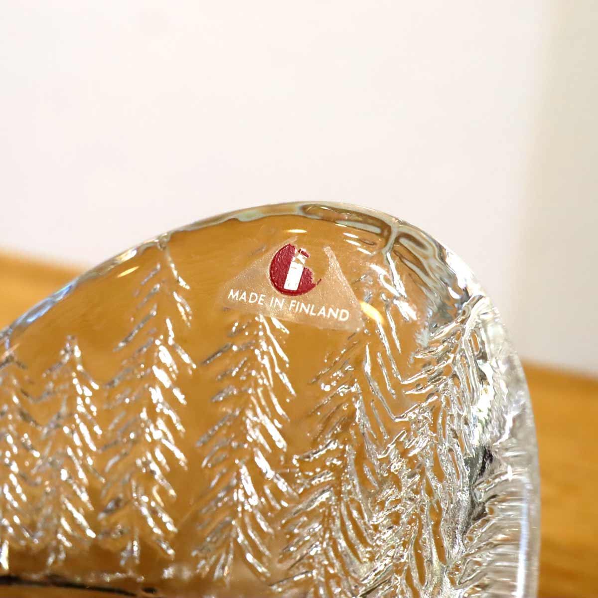 イッタラ / iittala  ヴァルト・コッコ ガラスペーパーウェイト 魚ともみの木のモチーフ ヴィンテージ