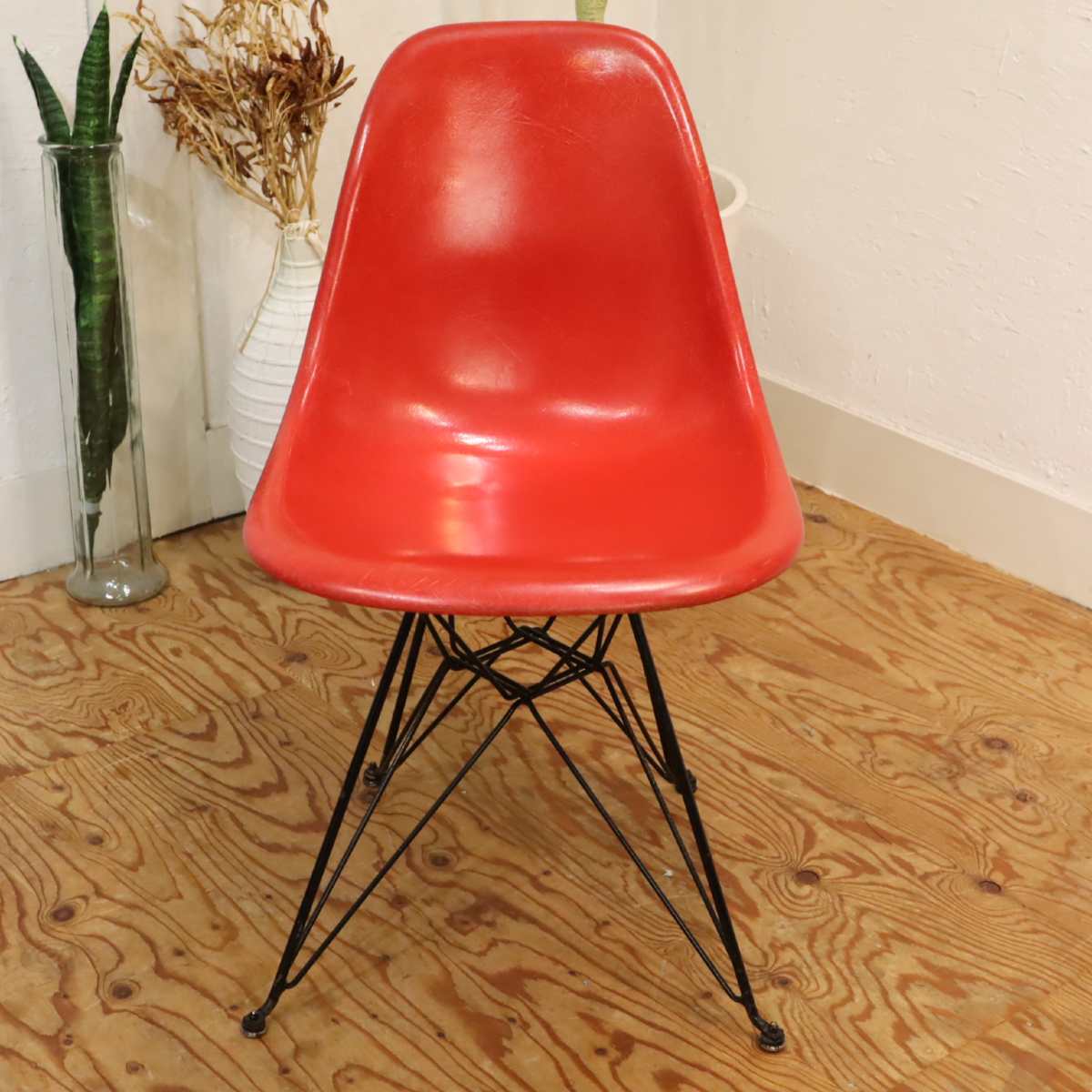 ハーマンミラー / Herman Miller サイドシェルチェア 2nd レッド チャールズ&レイ・イームズ FRP ヴィンテージ