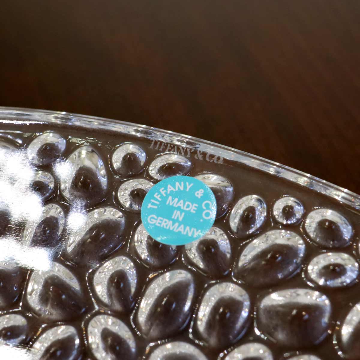 ティファニー / TIFFANY & Co コブルプラター ガラスプレート 食器 未使用品