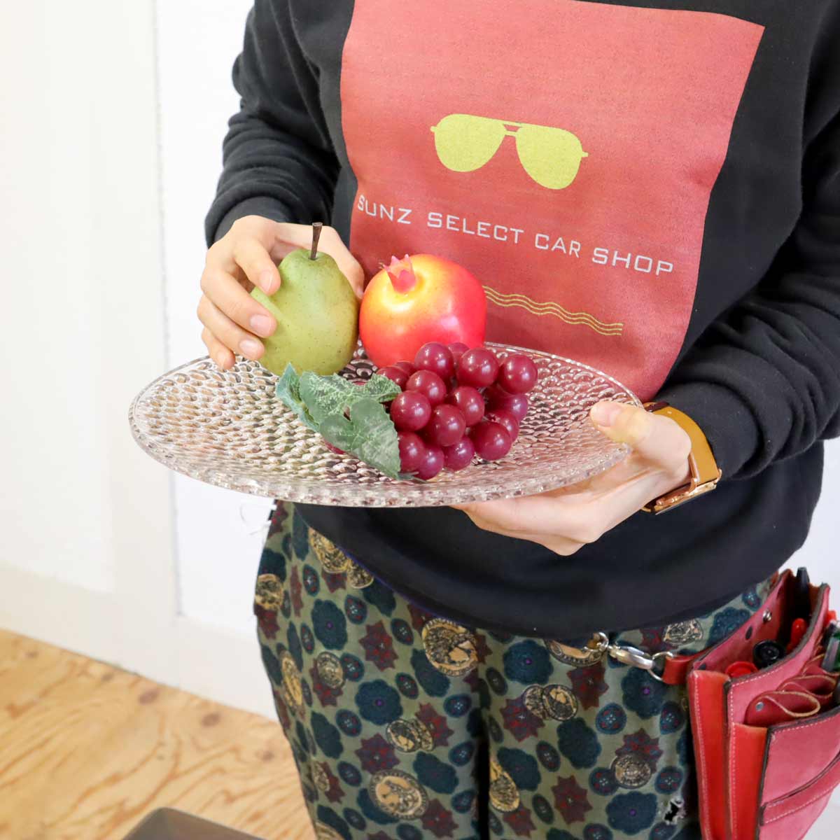 ティファニー / TIFFANY & Co コブルプラター ガラスプレート 食器 未使用品