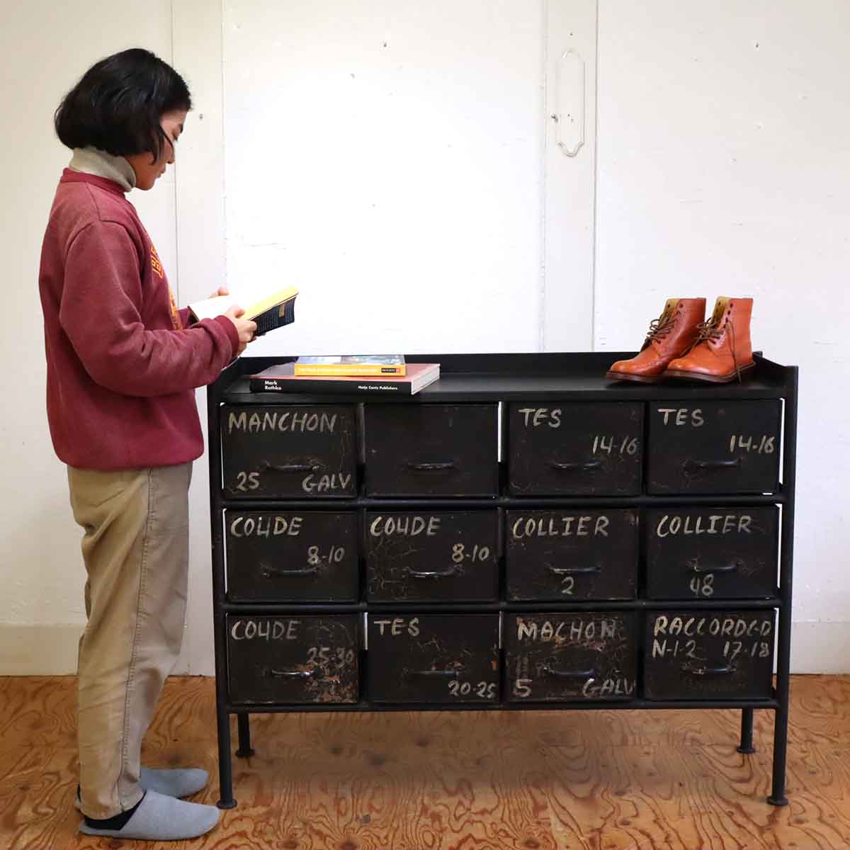 ジャーナルスタンダードファニチャー ギデルドロワーチェスト 12ドロワーチェスト インダストリアル 中古