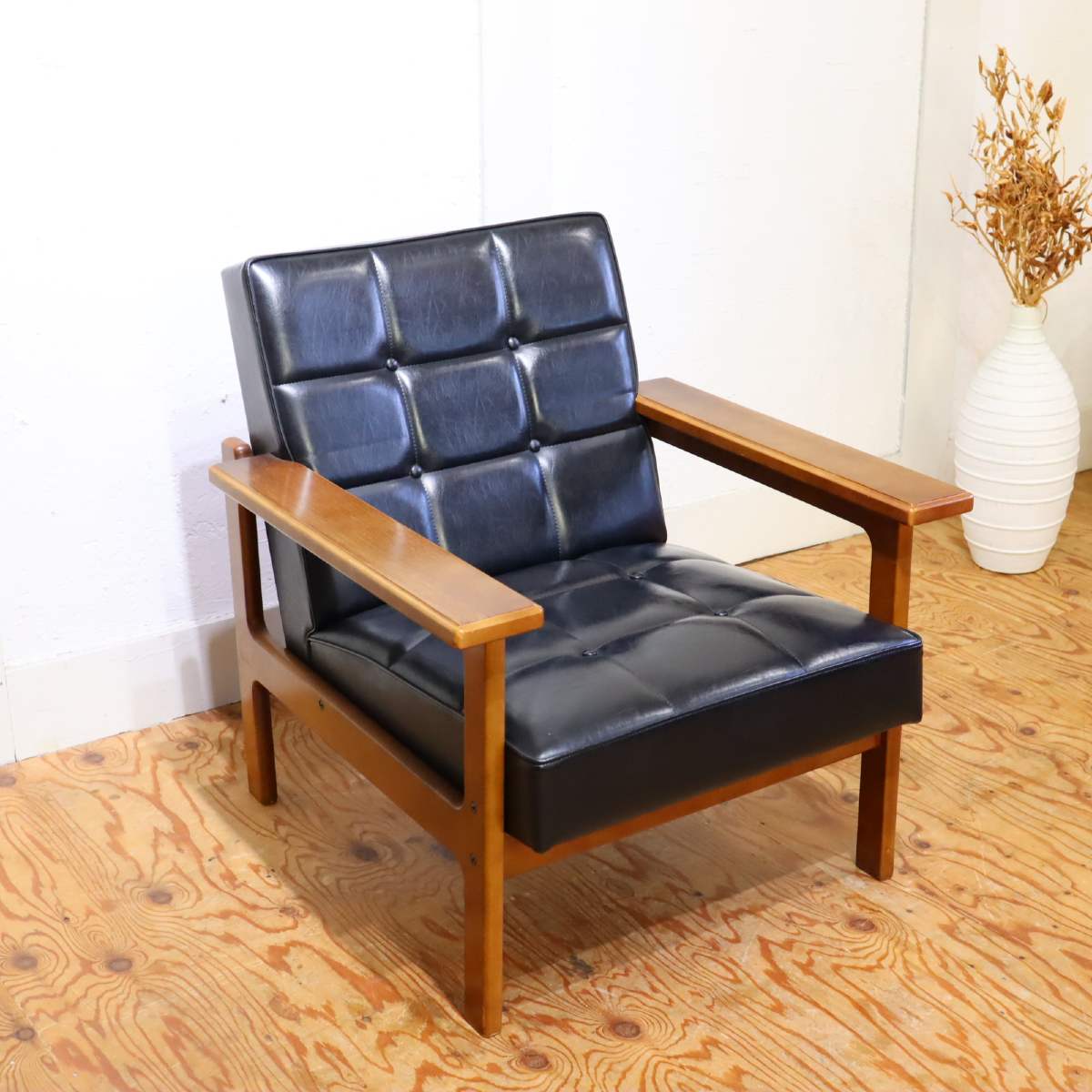 karimoku / カリモク家具 アームソファ Kチェア スタンダードブラック 【1】ヴィンテージ