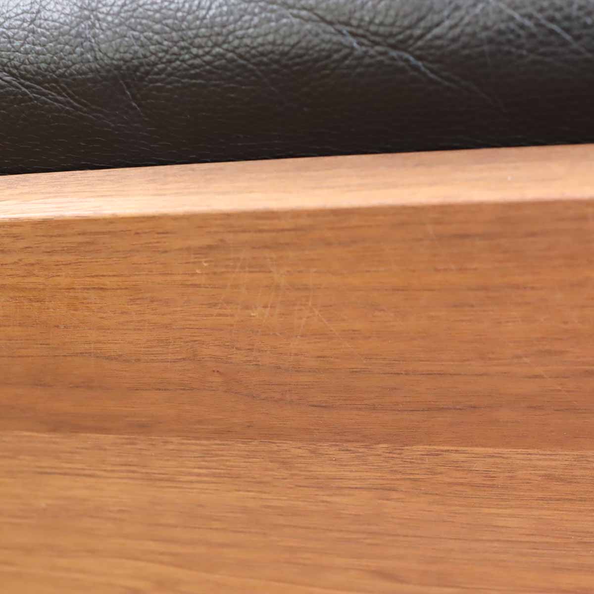 マスターウォール / MASTERWAL モアレス ソファ 3シーター 180 本革 ウォールナット 中古