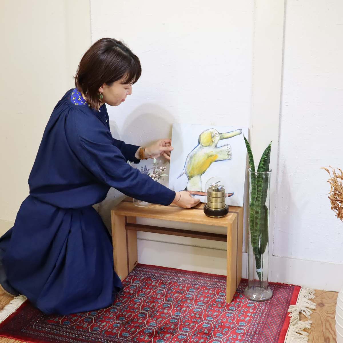 エディ・ドミニク・デュビアン / Edi Dominique Dubien 象 アート フランス画家 中古