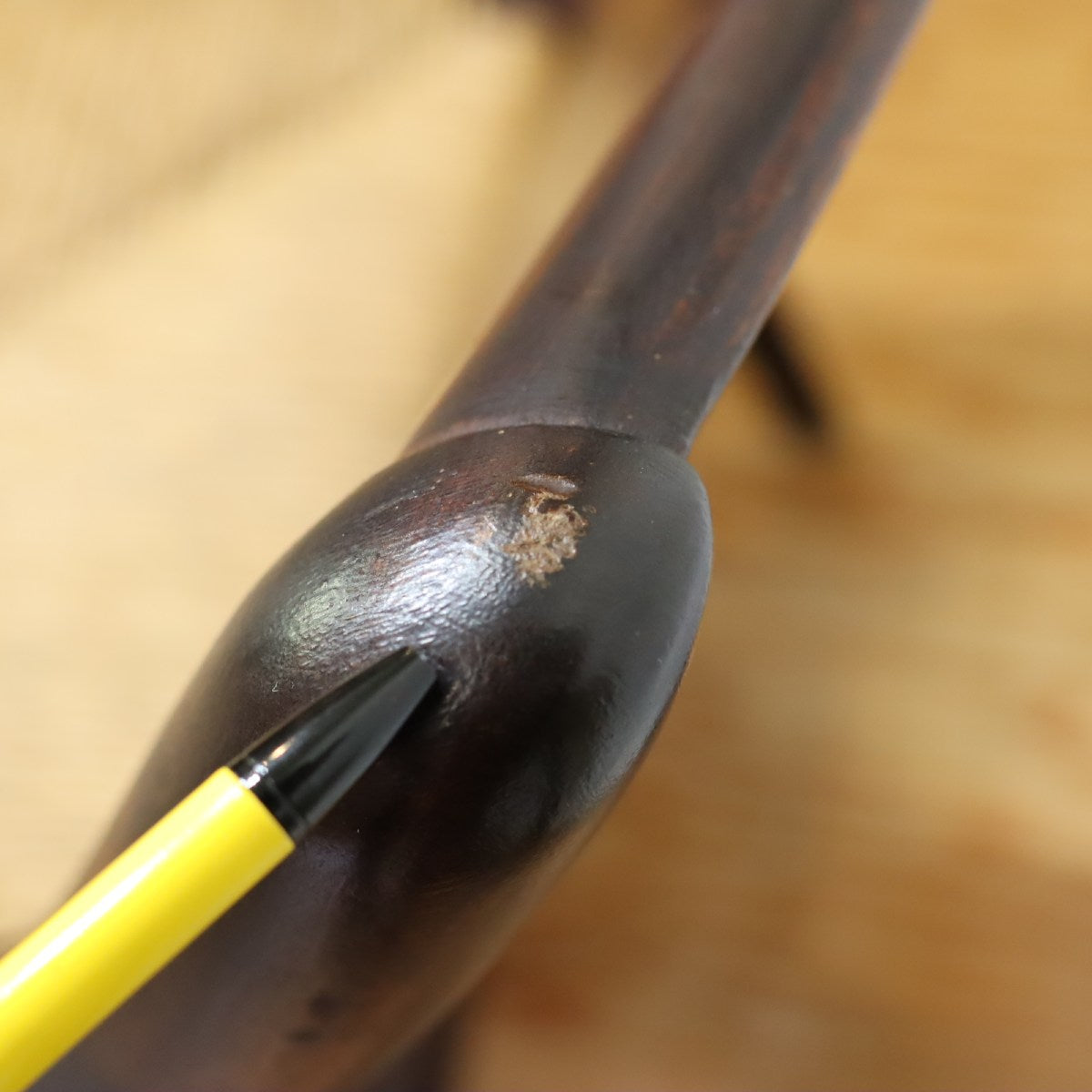 松本民芸家具 ラッシチェア #77型 アームチェア 曲げ肘椅子 一人掛け【1】 中古