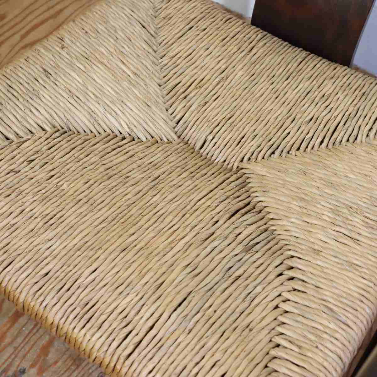 松本民芸家具 ラッシチェア #77型 アームチェア 曲げ肘椅子 一人掛け【1】 中古