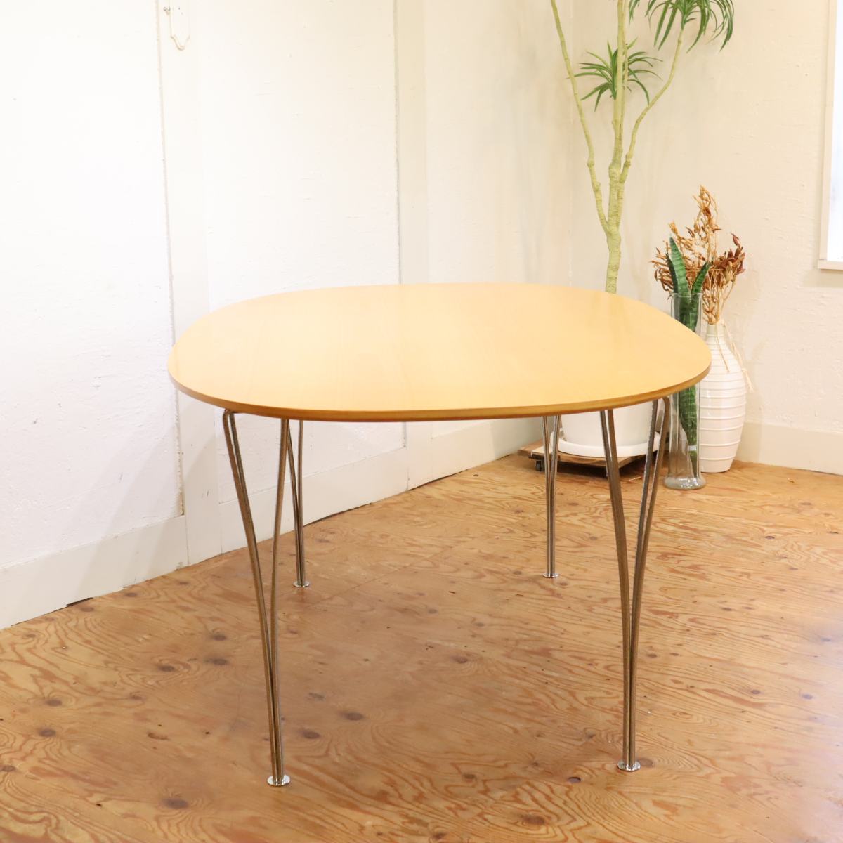 フリッツハンセン / FRITZ HANSEN スーパー楕円テーブル Bテーブル ビーチ 中古