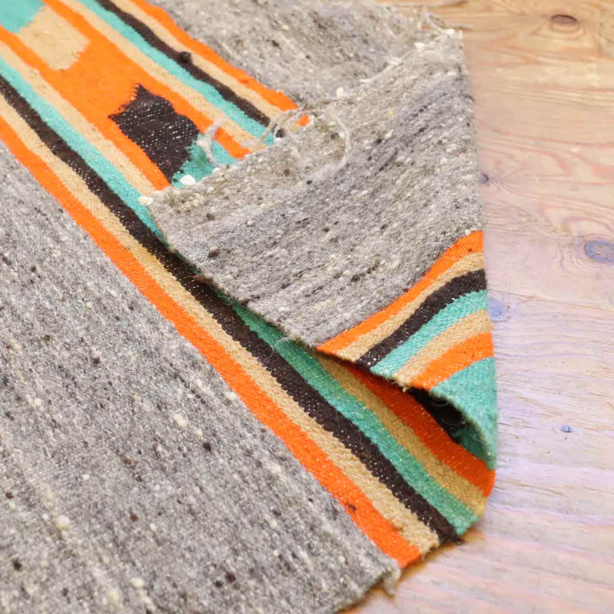 エスニック ラグ グレーベース 中古