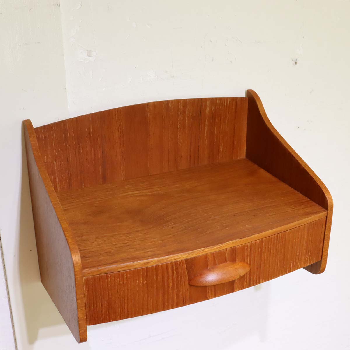 ウォールラック チーク材 壁掛け用ラック 中古