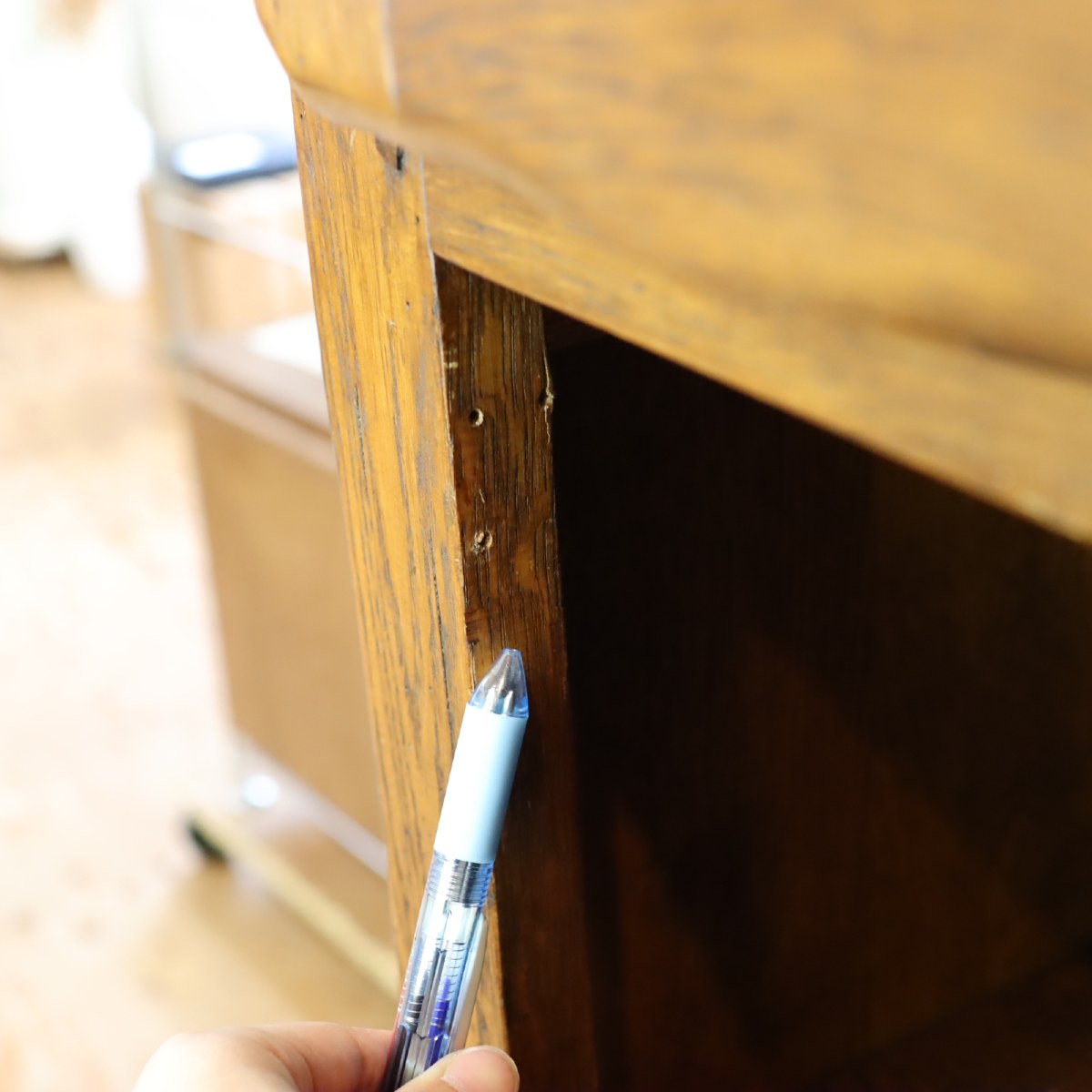 無垢キャビネット 飾り棚 オープン棚 中古