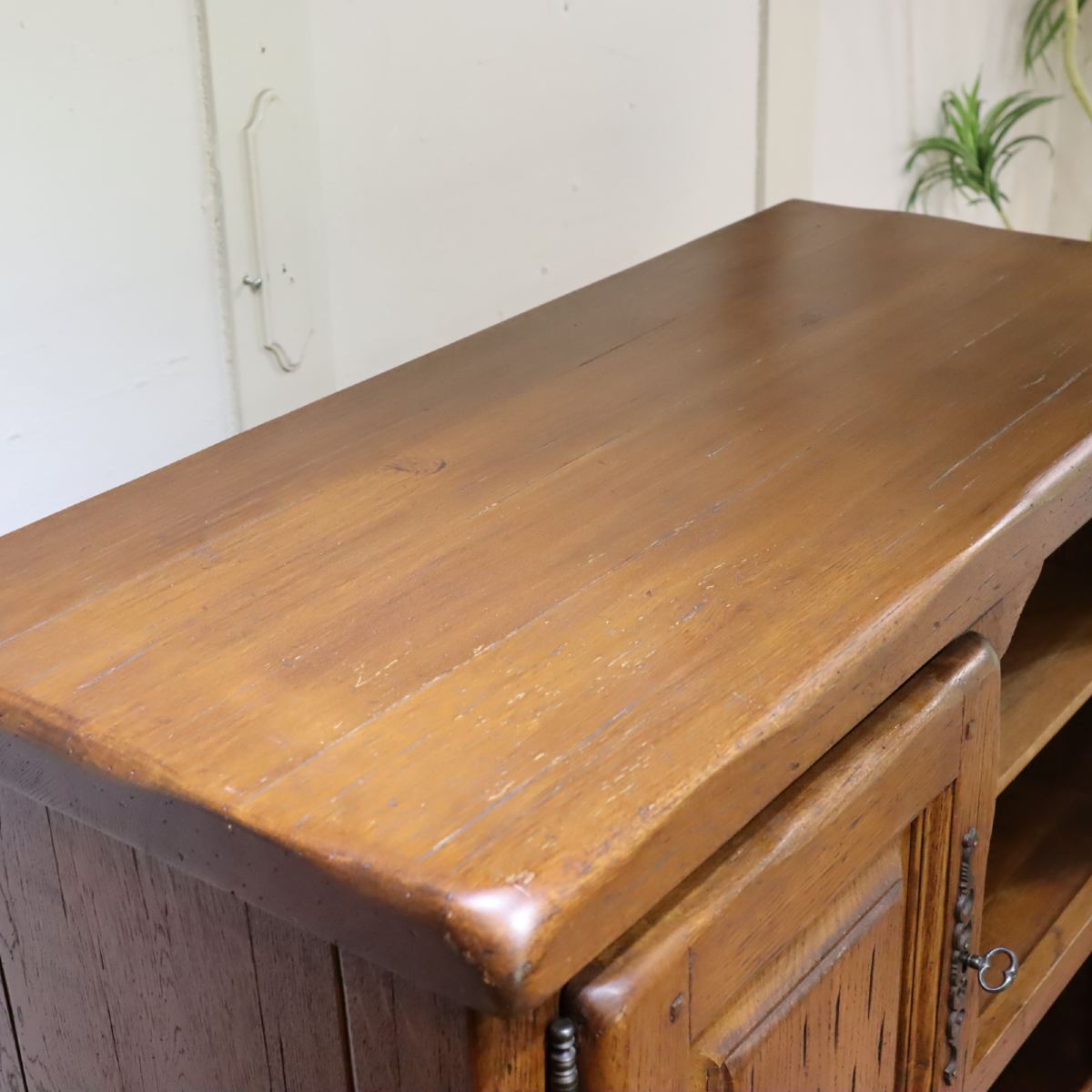 無垢キャビネット 飾り棚 オープン棚 中古