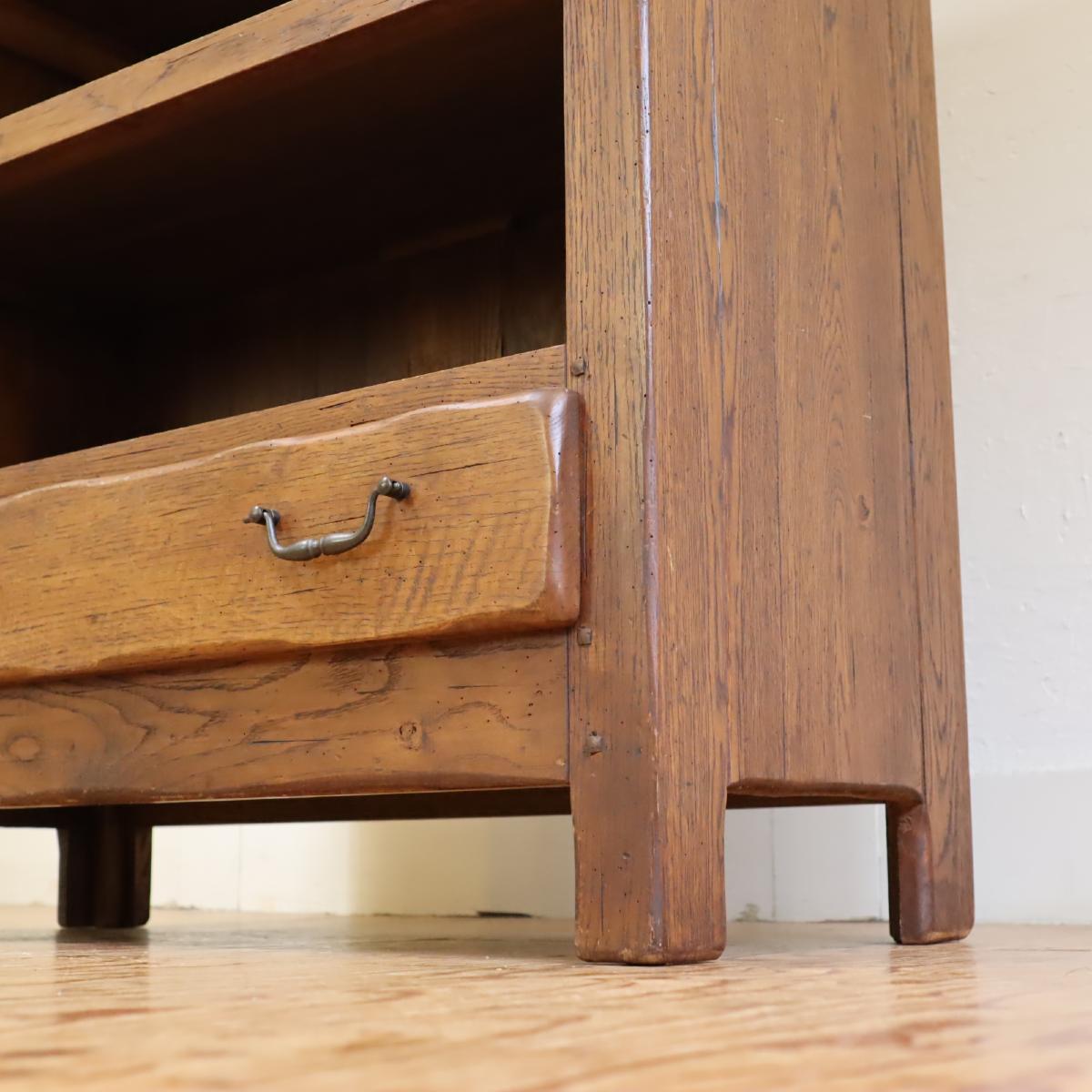 無垢キャビネット 飾り棚 オープン棚 中古