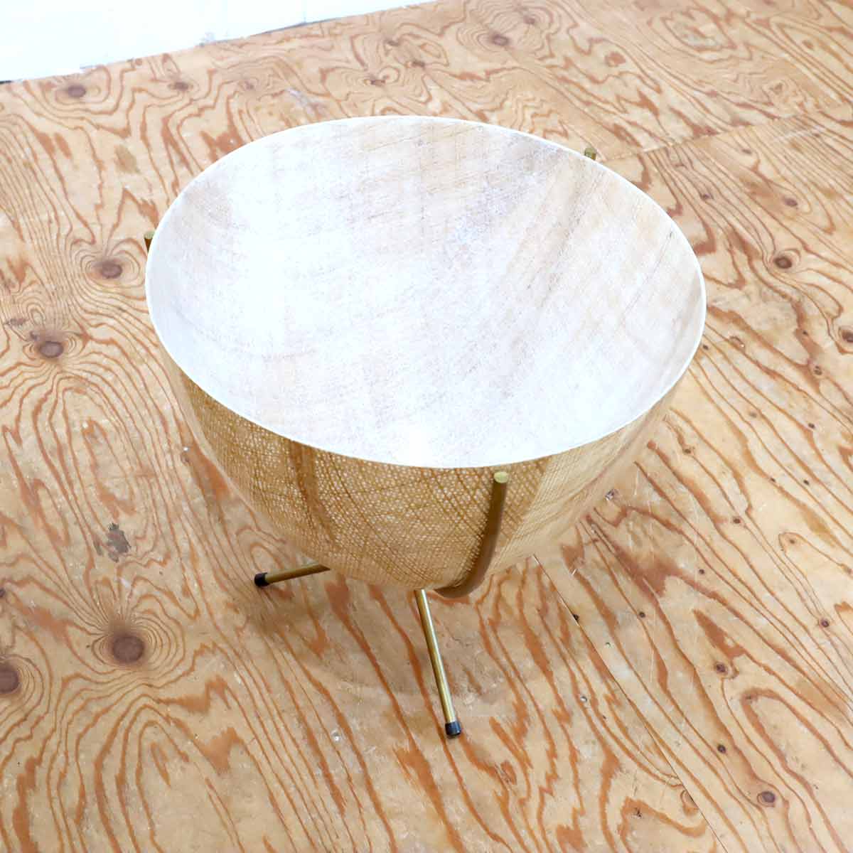 バレットプランター ミッドセンチュリー ラタン FRP 中古