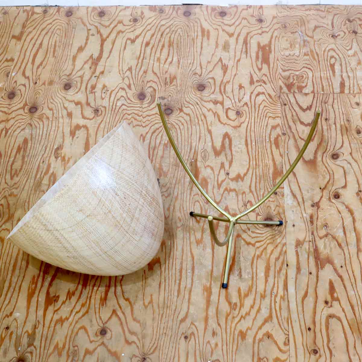 バレットプランター ミッドセンチュリー ラタン FRP 中古