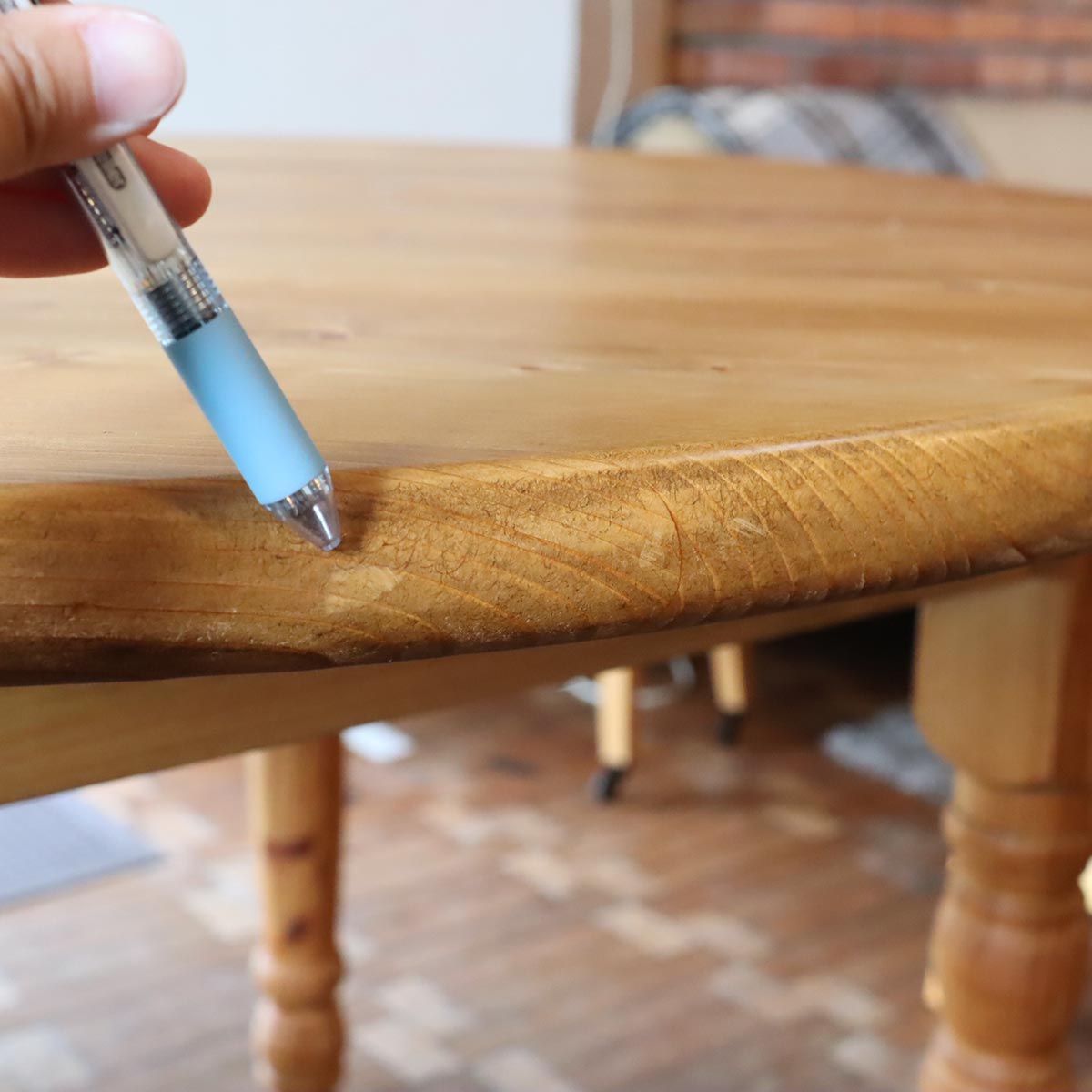 リバイブモブラープロジェクト ラウンドテーブル ダイニングテーブル カントリー調 再生家具