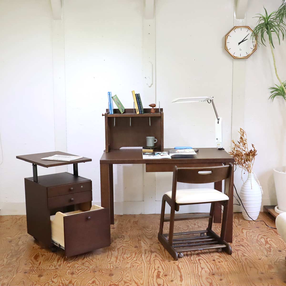 カリモク / karimoku ボナシェルタ デスクセット 5点セット 学習机 中古