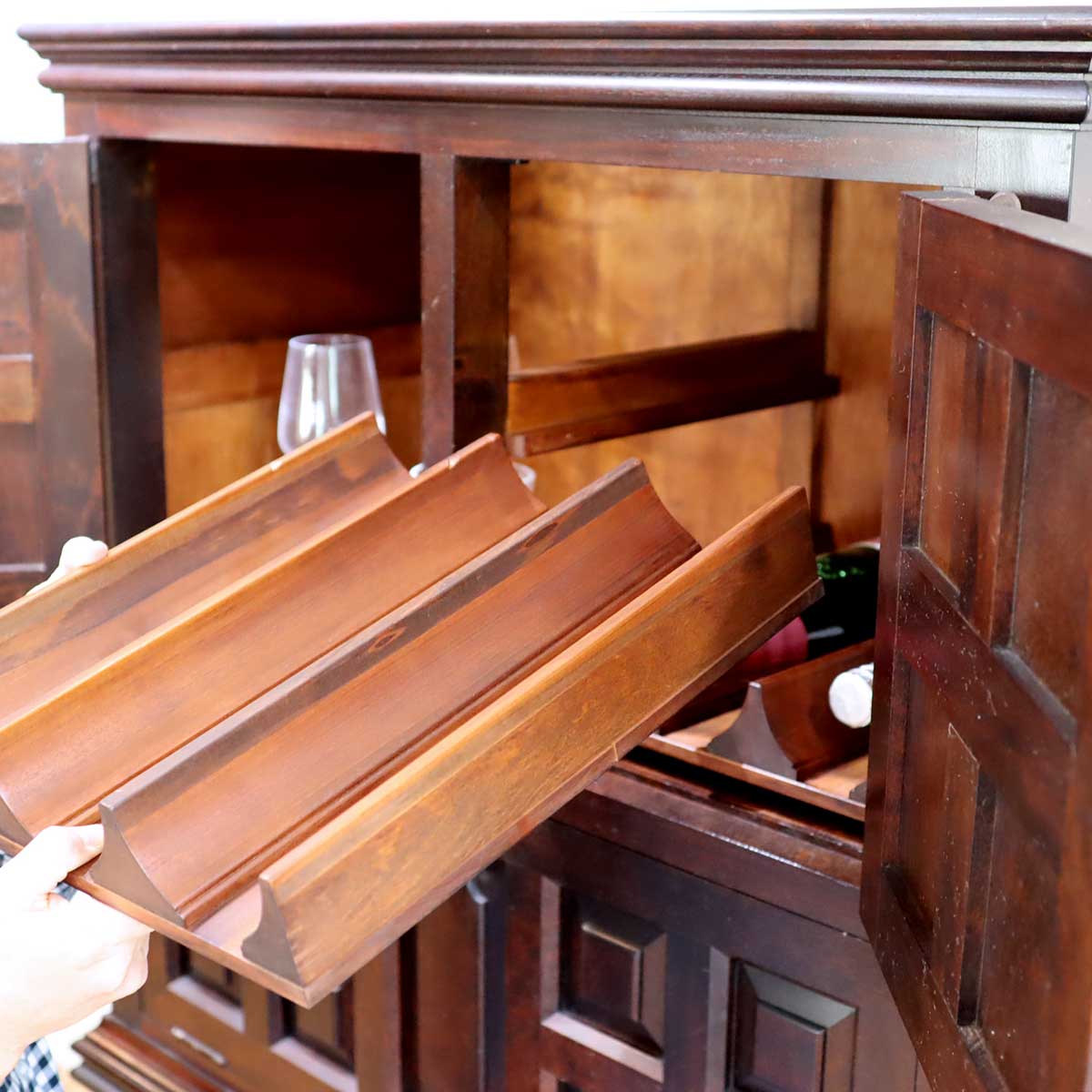 松本民芸家具 SP型 ワインボード 収納棚 中古