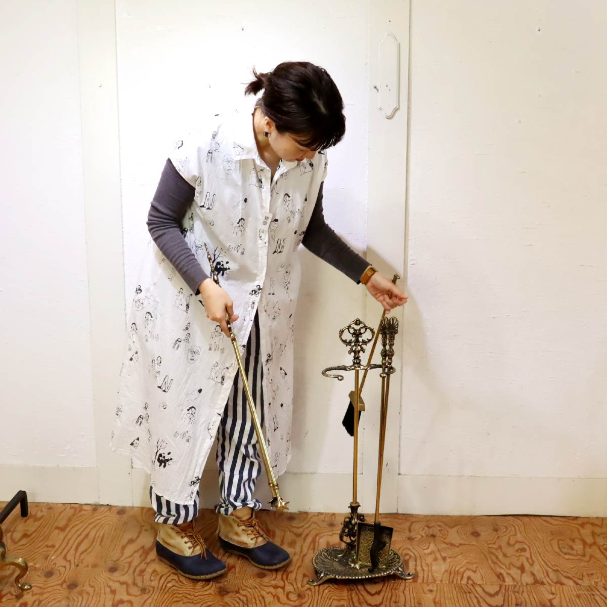 薪ストーブ ファイヤーツール 暖炉アクセサリー ヴィンテージ