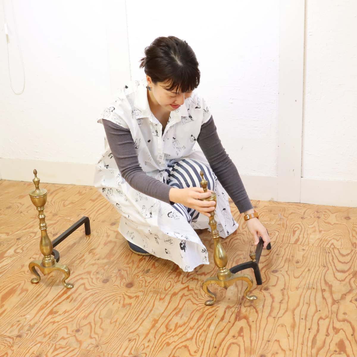 薪ストーブ用アクセサリー 2パーツセット 暖炉 だんろ ヴィンテージ