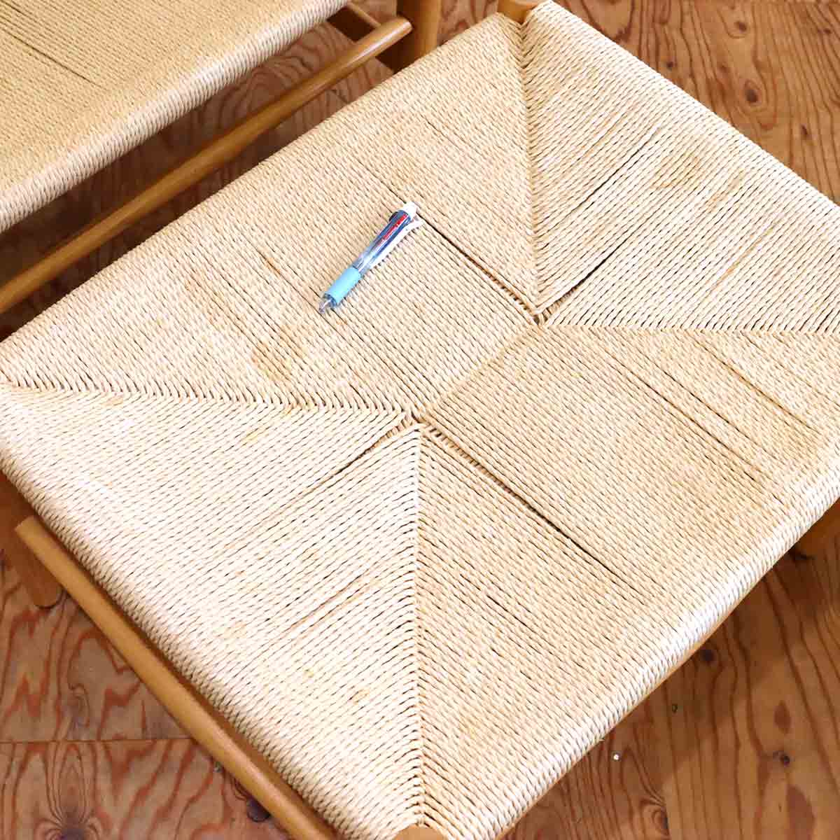 ワイス・ワイス / WISE・WISE チノ / CHINO ラウンジチェア オットマン付 オーク ペーパーコード 中古