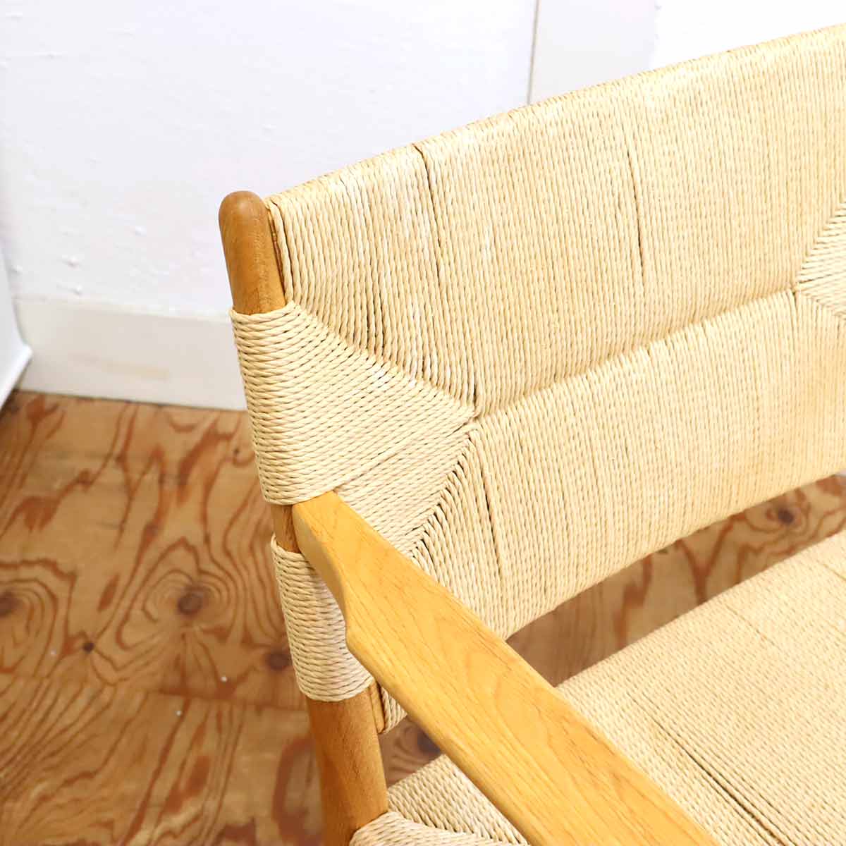 ワイス・ワイス / WISE・WISE チノ / CHINO ラウンジチェア オットマン付 オーク ペーパーコード 中古