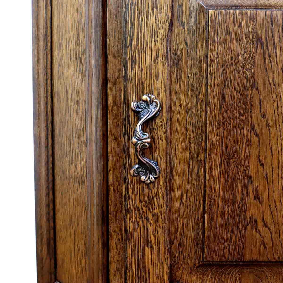 オーク材 ミニキャビネット 棚 コンソール  中古