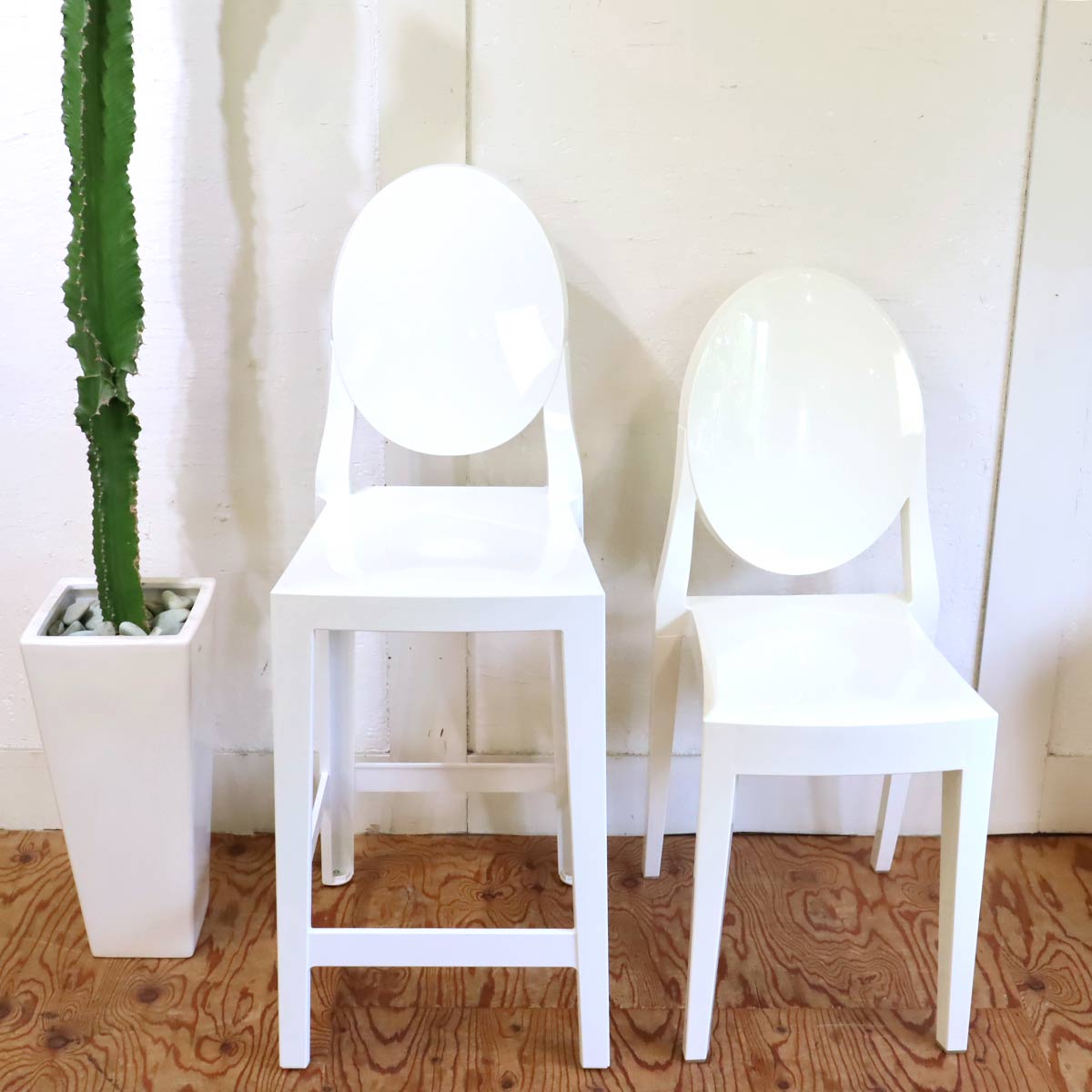 カルテル / Kartell ビクトリアゴーストチェア フィリップ・スタルク グロッシーホワイト 中古