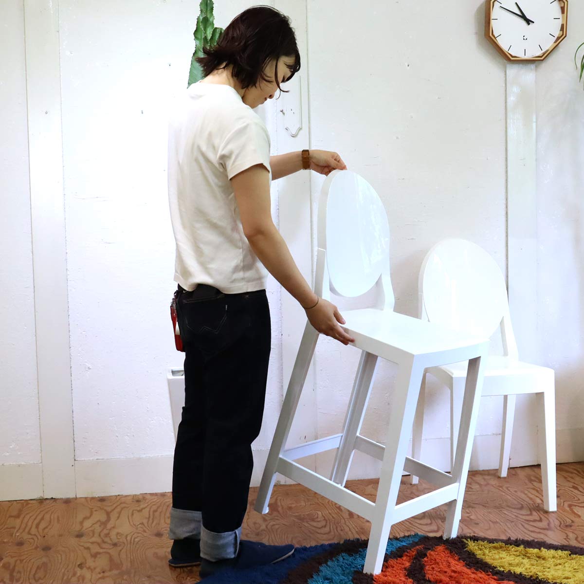 カルテル / Kartell ワンモア65 チェア フィリップ・スタルク ホワイト カウンターチェア 中古
