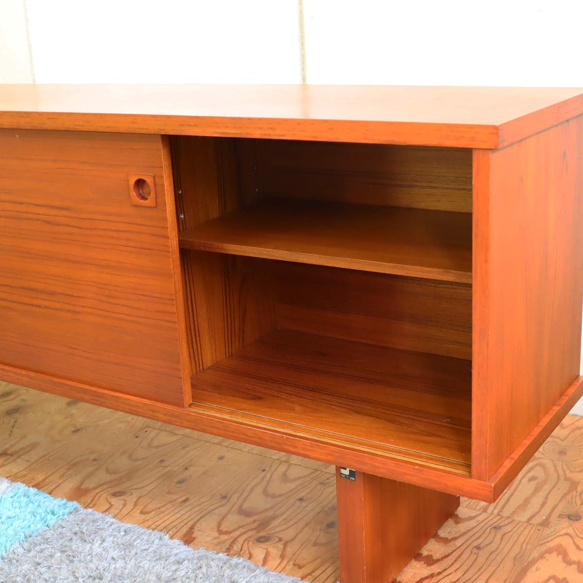 誠工舎 サイドボード キャビネット 飾り棚 チーク材 ジャパンヴィンテージ