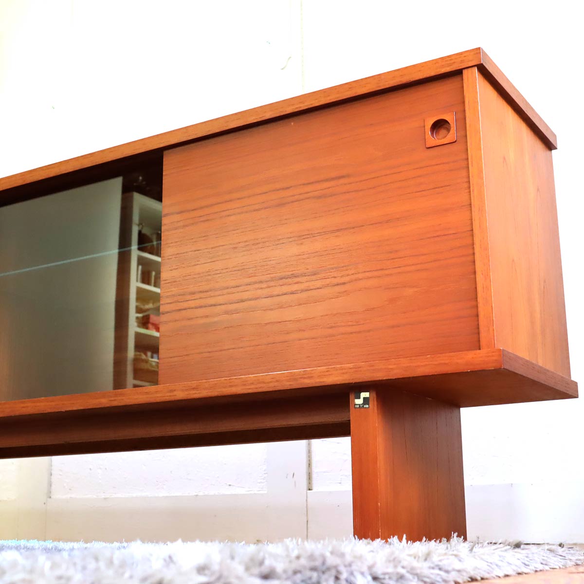 誠工舎 サイドボード キャビネット 飾り棚 チーク材 ジャパンヴィンテージ