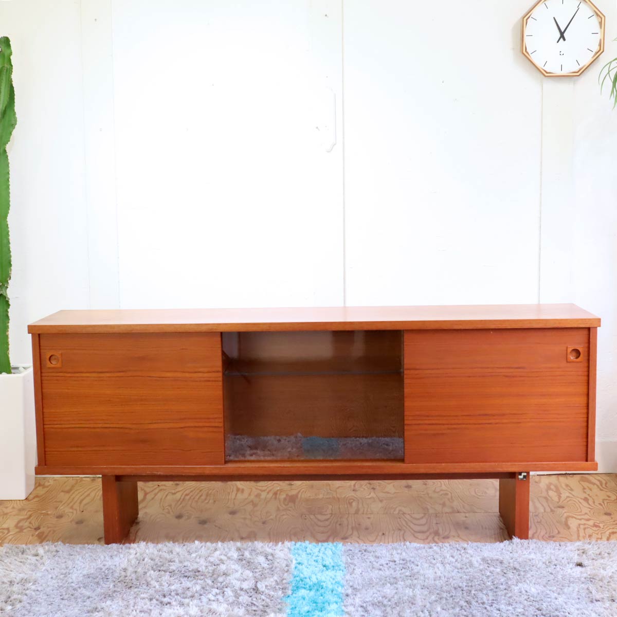 誠工舎 サイドボード キャビネット 飾り棚 チーク材 ジャパンヴィンテージ