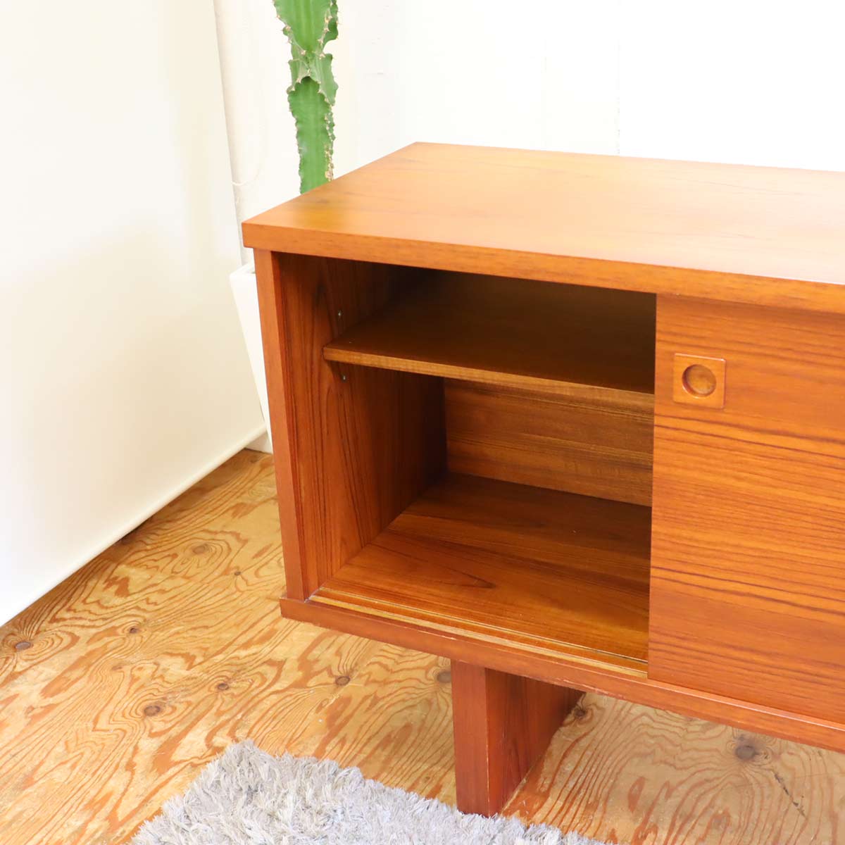 誠工舎 サイドボード キャビネット 飾り棚 チーク材 ジャパンヴィンテージ