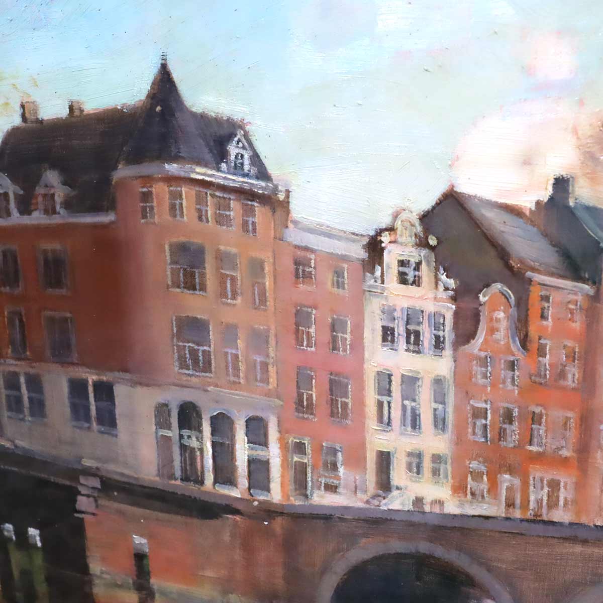 マルセル・ケルヴェラ / Marcel Kervella レギュラー運河 油彩 油絵 風景画 中古
