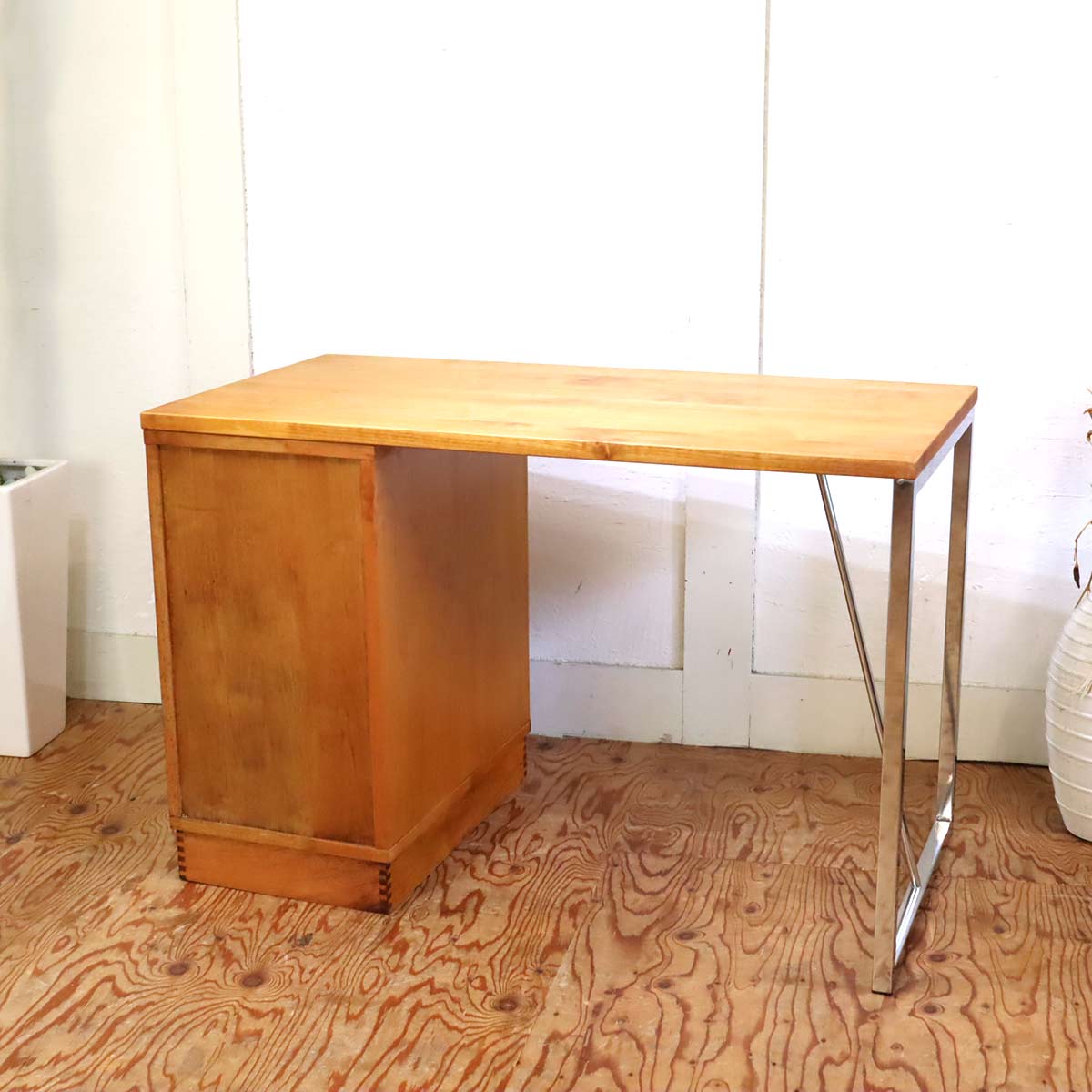 イクスス / ikususu 片袖机 デスク 勉強机 DE-105 中古