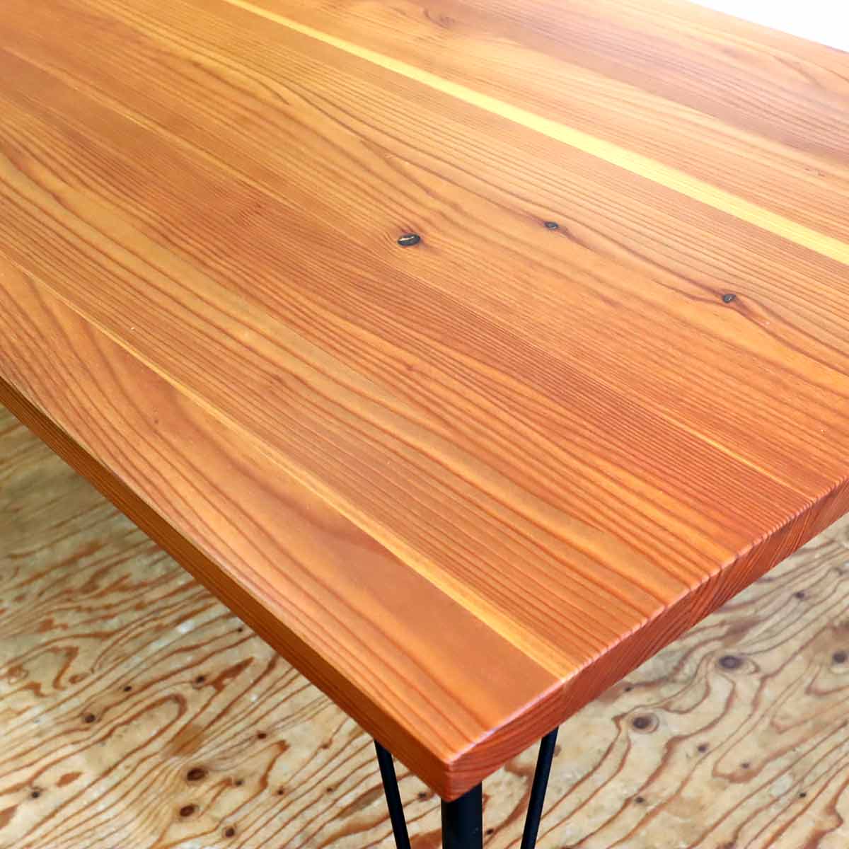 パイン無垢材 ダイニングテーブル 作業テーブル  インダストリアル 中古