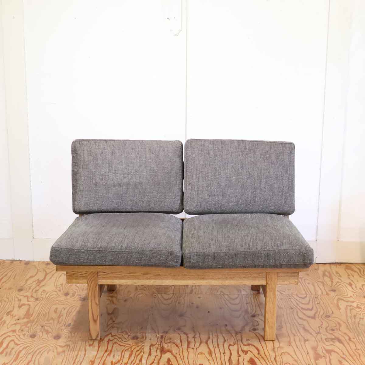 モモナチュラル / MOMO NATURAL NORD STANDARD 2P ダイニングソファ 2人掛けチェア 中古